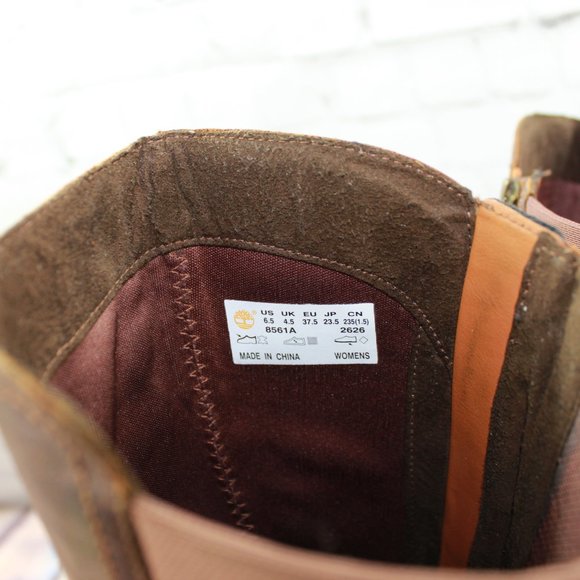 TIMBERLANDKnee High Side Zip Saddle Boots Size 6.5 - Picture 7 of 10